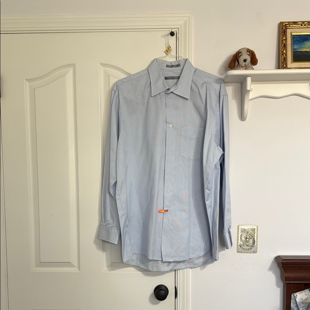 Classic Blue Long-Sleeve Dress Shirt